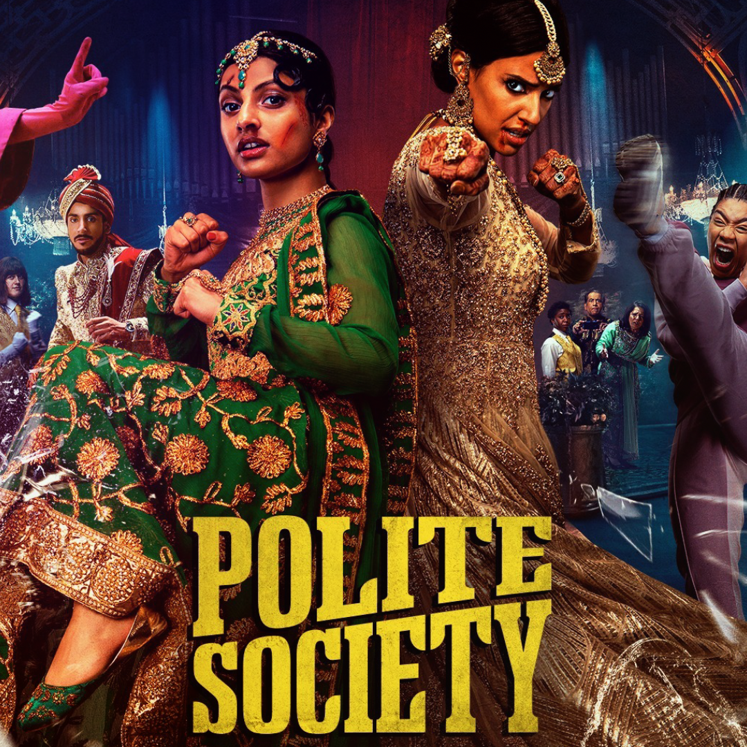 Polite Society 2 females posing to fight