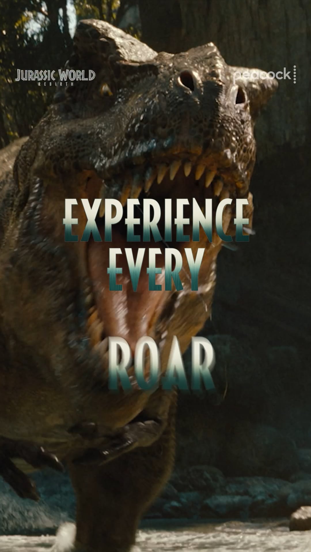 Jurassic-World-Rebirth-Peacock experience every roar dinosaur roaring