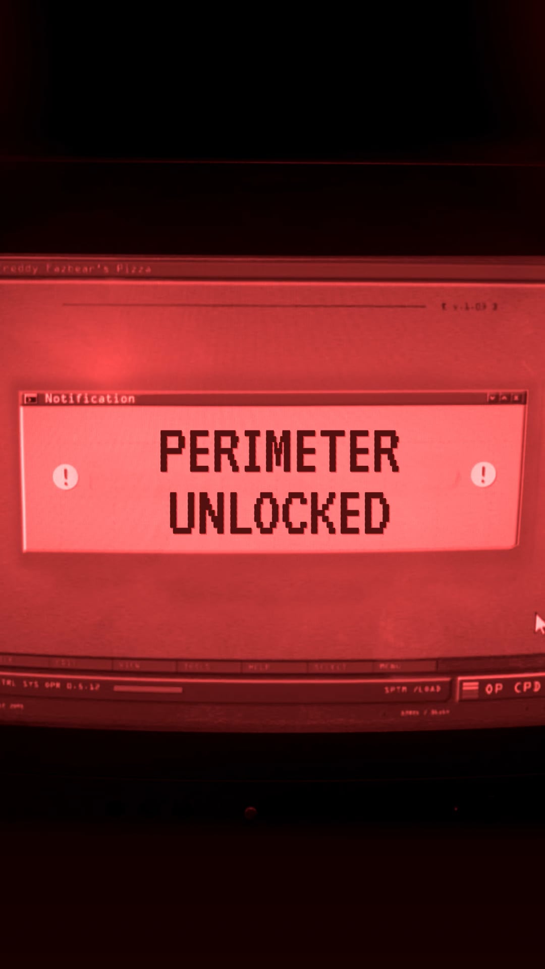 five nights at Freddy's 2 perimeter unlocked warning