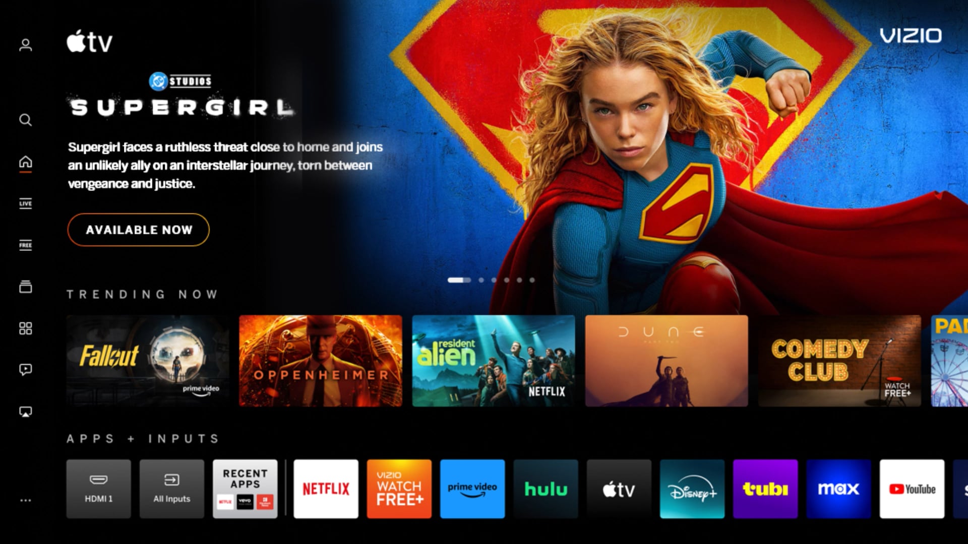 Supergirl Vizio Video Menu